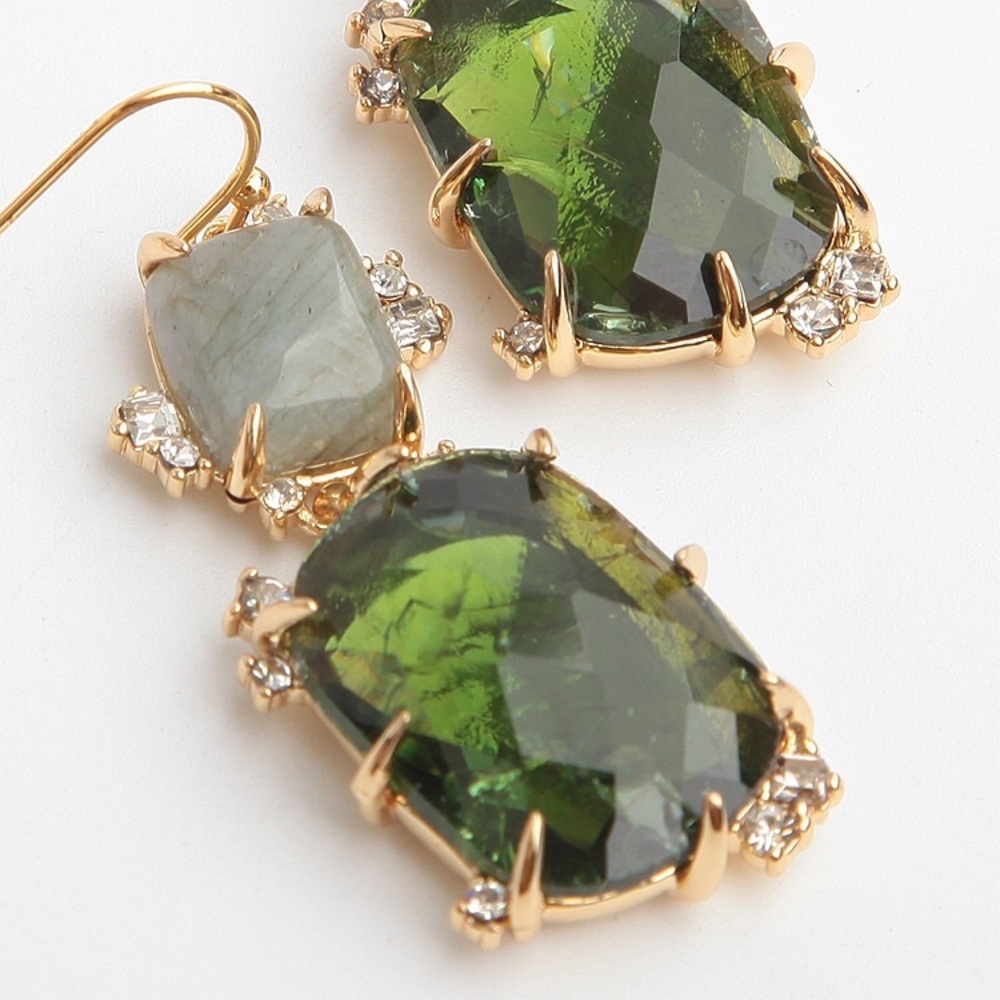 Alexis Bittar Green Gemstone Earrings
